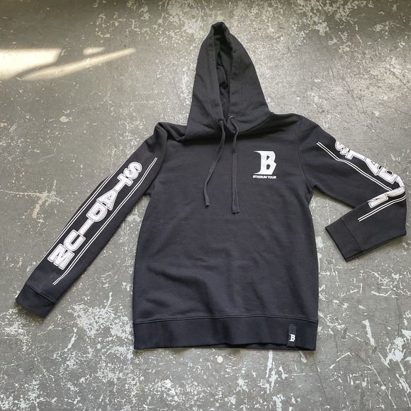 2017 Justin Bieber Stadium Tour Hoodie Sweatshirt Size Small Black‎ - Picture 1 of 6